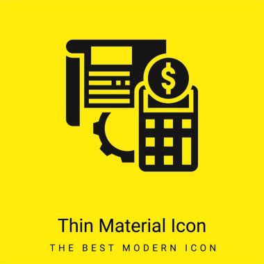 Muhasebe minimal parlak madde simgesi