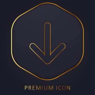 Ok altın çizgi premium logosu veya simgesi