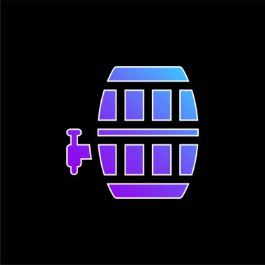 Fıçı mavi gradyan vektör simgesi