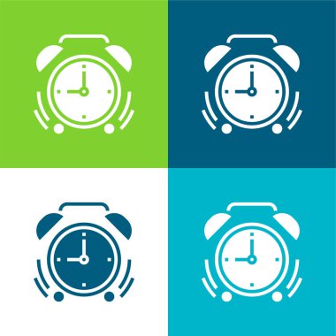 Alarm Düz 4 renk en küçük simge seti