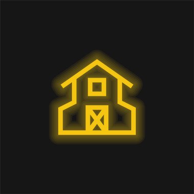 Ahır sarısı parlak neon simgesi