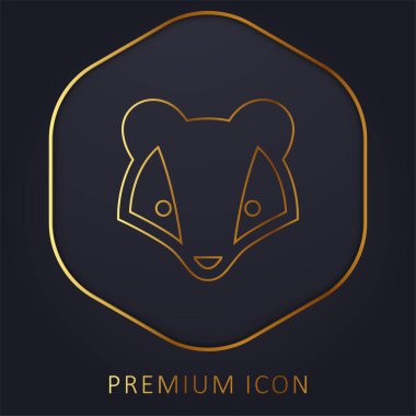 Porsuk altın çizgisi prim logosu veya simgesi