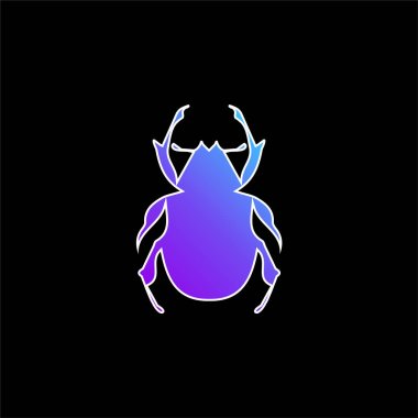 Beetle Shape blue gradient vector icon clipart
