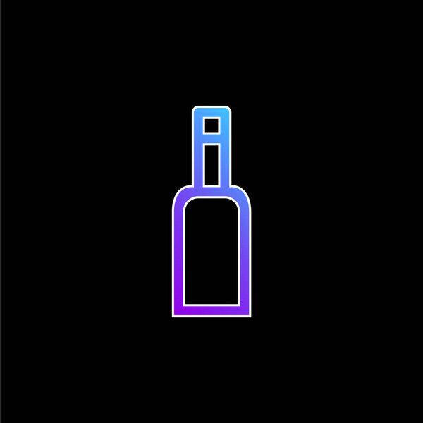 Bottle Gross Outlined Symbol blue gradient vector icon