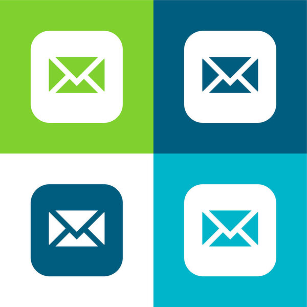 Apple Плоский четырехцветный минимальный набор иконок