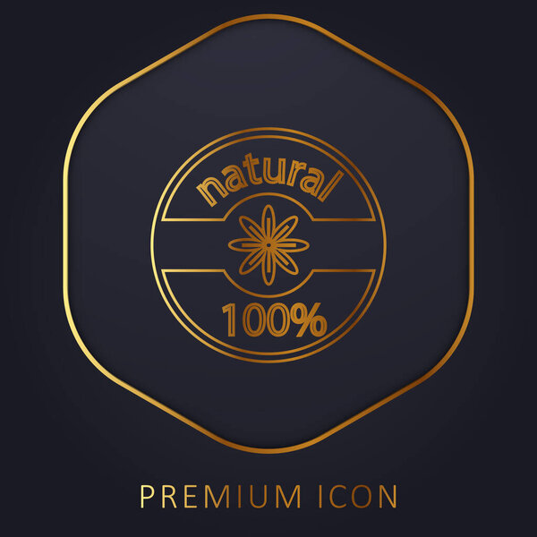 100% натуральный бейдж золотой линии премиум логотип или значок