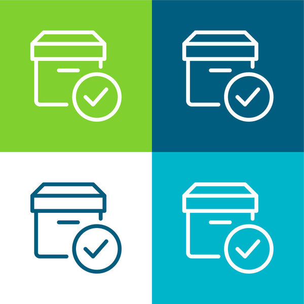 Утвержденный четырехцветный минимальный набор значков