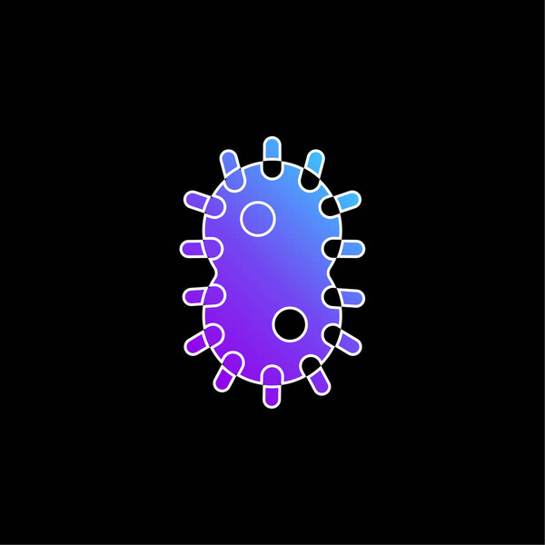 Bacteria blue gradient vector icon