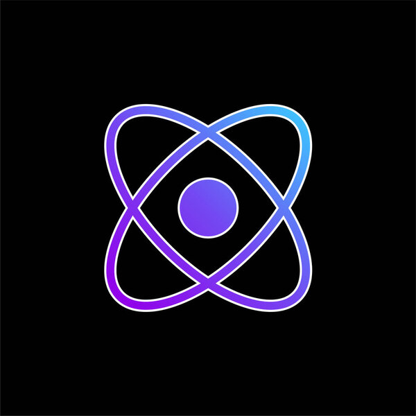Atom blue gradient vector icon