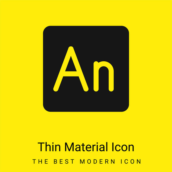 Animate minimal bright yellow material icon