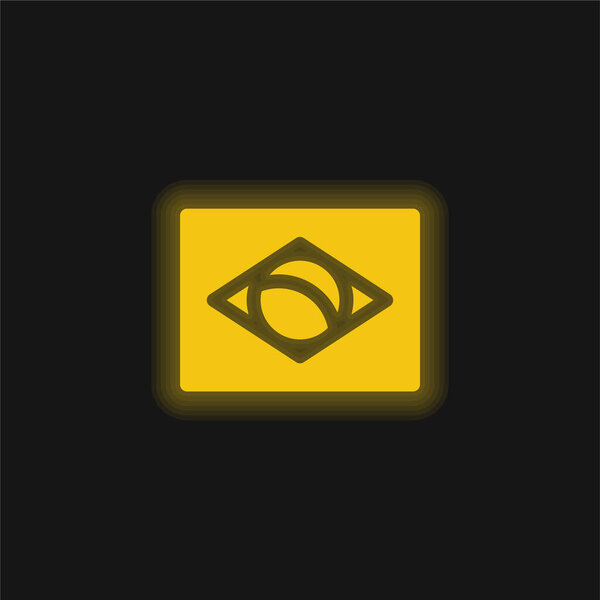 Бразильский жёлтый сияющий неон