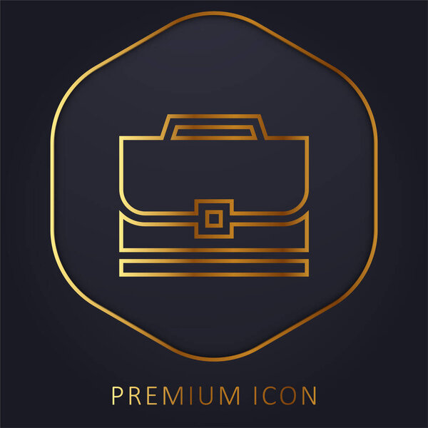 Короткий золотой линии премиум логотип или значок