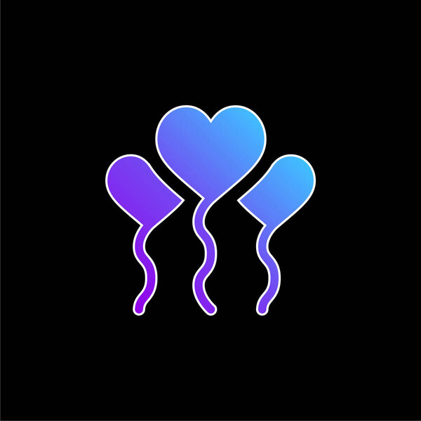 Balloons blue gradient vector icon