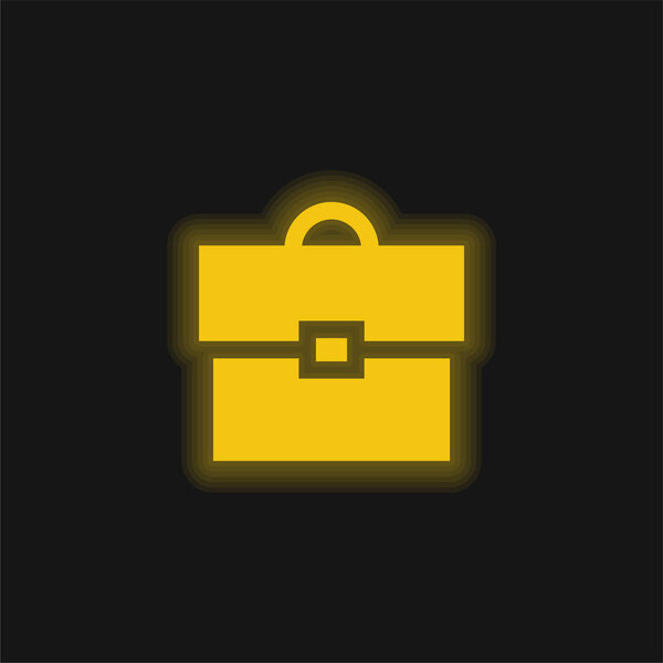 Желтый светящийся неоновый значок