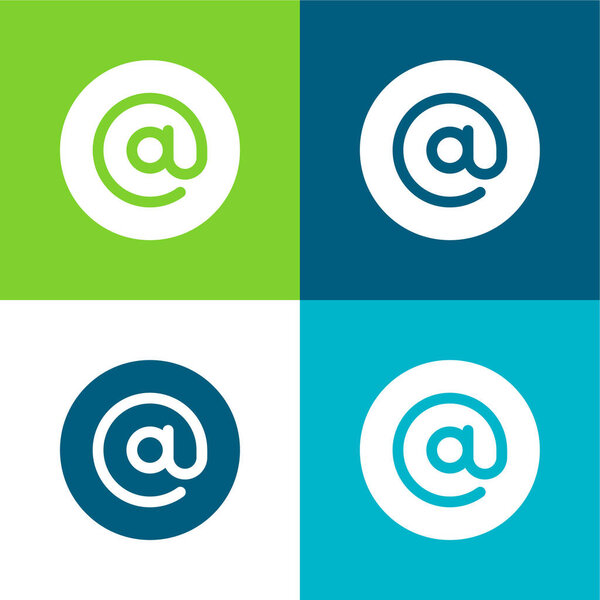 У плоского четырехцветного минимального набора значков