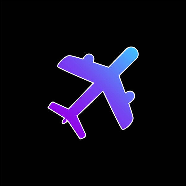 Airliner blue gradient vector icon