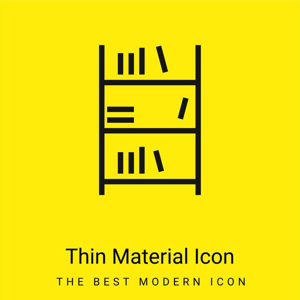 Book Shelf minimal bright yellow material icon