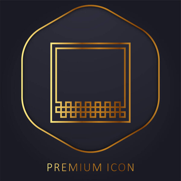 Bottom Margin golden line premium logo or icon