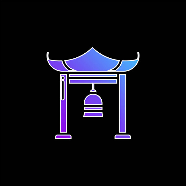 Bell blue gradient vector icon