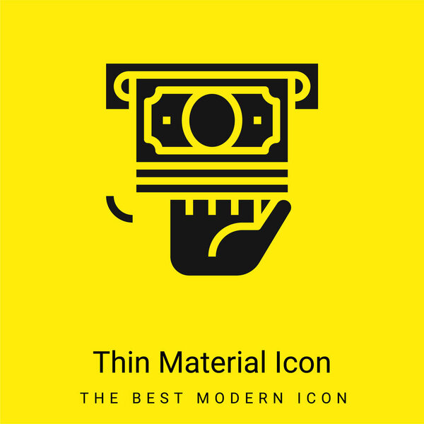 Atm minimal bright yellow material icon