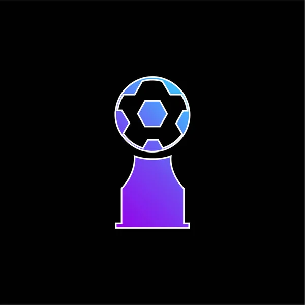 Award Trophy Soccer Ball Blue Gradient Vector Icon — 스톡 벡터