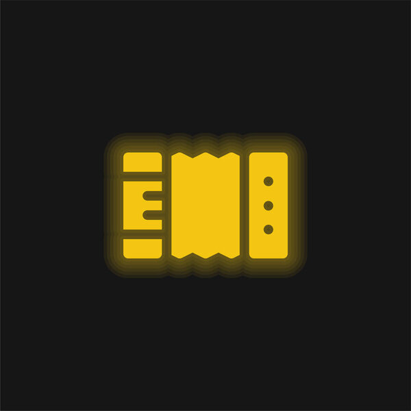 Аккордеон из желтого перчаточного неона