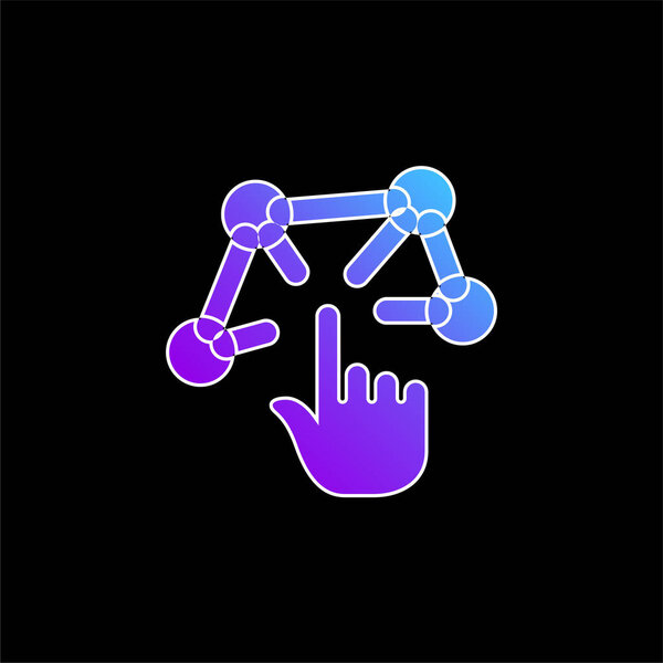 3d Modeling blue gradient vector icon