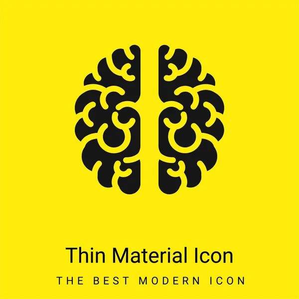 stock vector Brain minimal bright yellow material icon