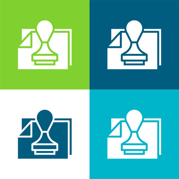 Утвердить четырехцветный минимальный набор значков