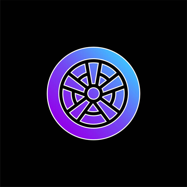 Alloy Wheel blue gradient vector icon