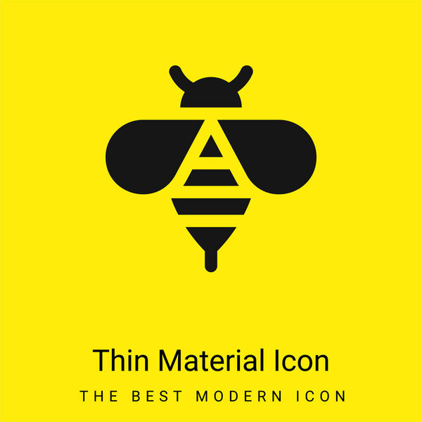 Bee minimal bright yellow material icon