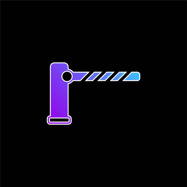 Barrier blue gradient vector icon