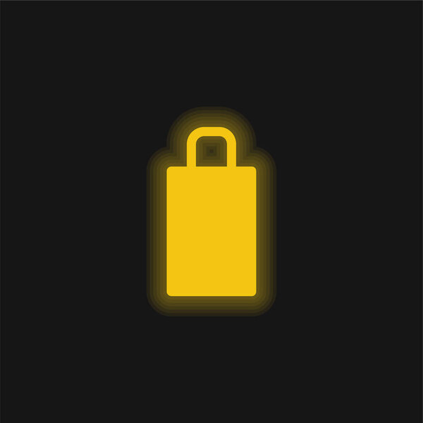 Желтый светящийся неоновый значок