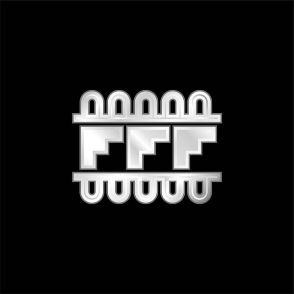 Artisanal Mosaic Design Of Mexico silver plated metallic icon