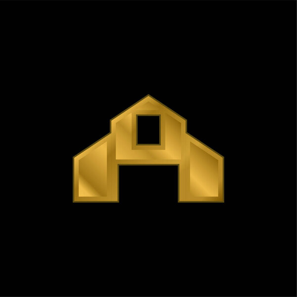 металлическая икона или вектор логотипа