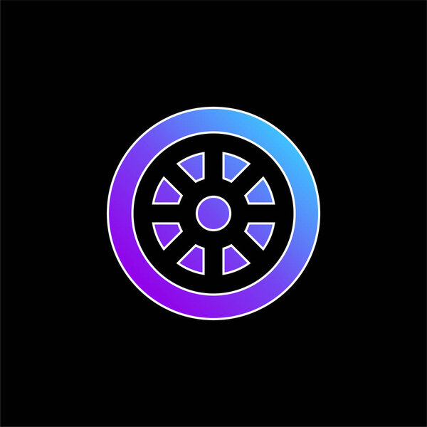 Alloy Wheel blue gradient vector icon