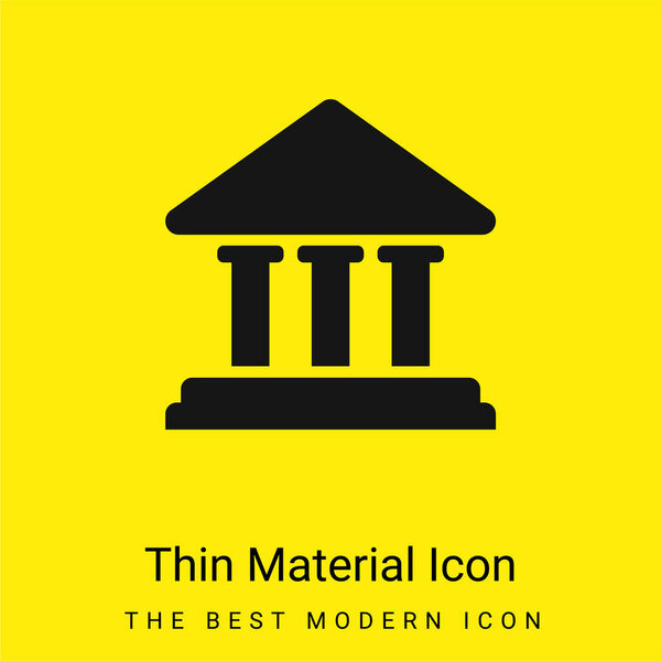 Здание банка минимальная ярко-желтая икона