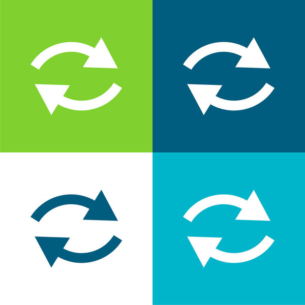 стрелки пара плоские четыре цвета минимальный набор значков