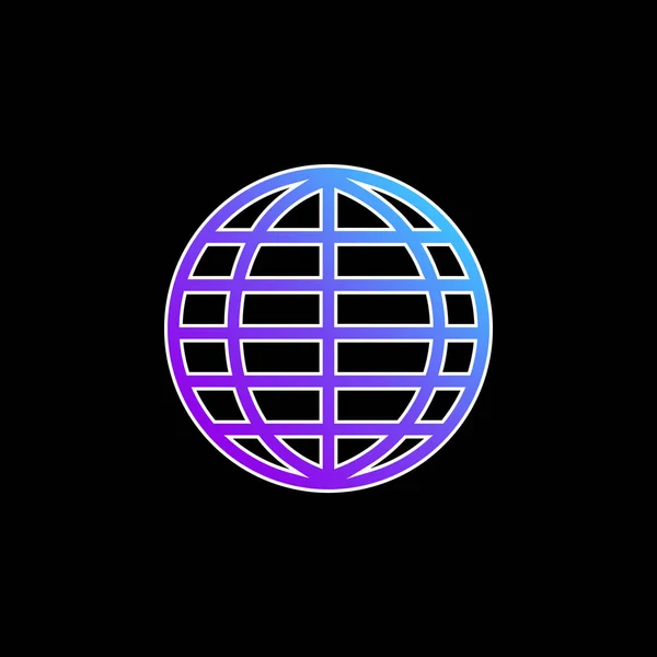 Big Globe Grid Blue Gradient Vector Icon — Image vectorielle