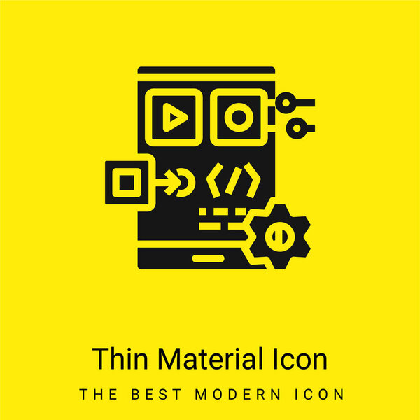 разработка приложения минимальный яркий желтый значок материала