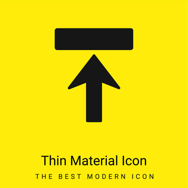 Arrow Upward To Rectangle Shape minimal bright yellow material icon