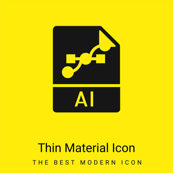 AI minimal bright yellow material icon