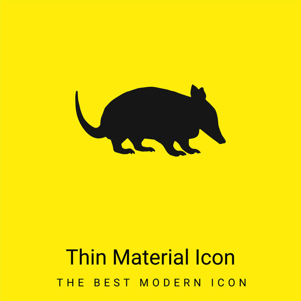 Ant Eater Форма минимальная ярко-желтая иконка материала