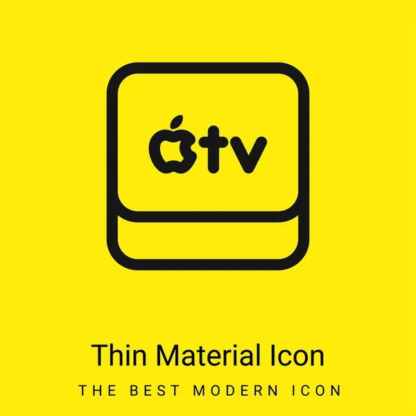 stock vector Apple Tv minimal bright yellow material icon