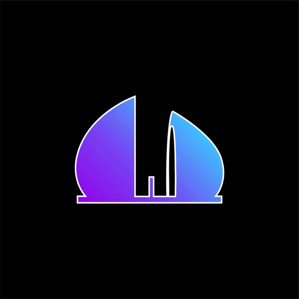 Al Shaheed Monument Of Iraq blue gradient vector icon