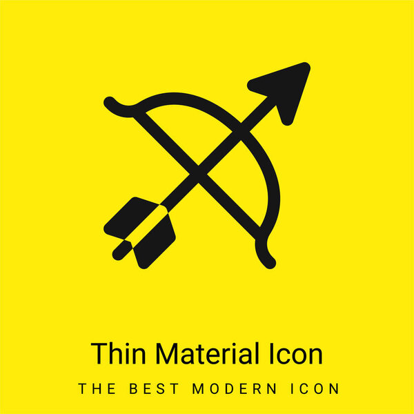 Archery minimal bright yellow material icon