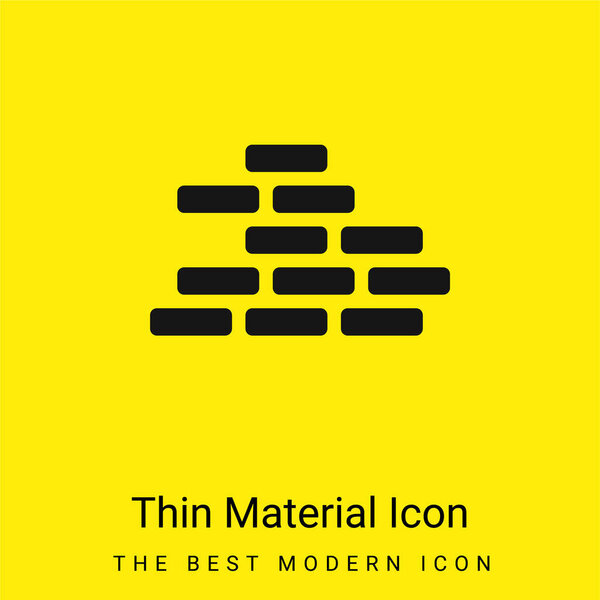 Brickwall минимальный ярко-желтый значок материала