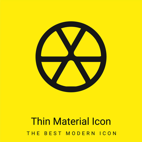 Ball Toy Outline минимальный ярко-желтый значок материала