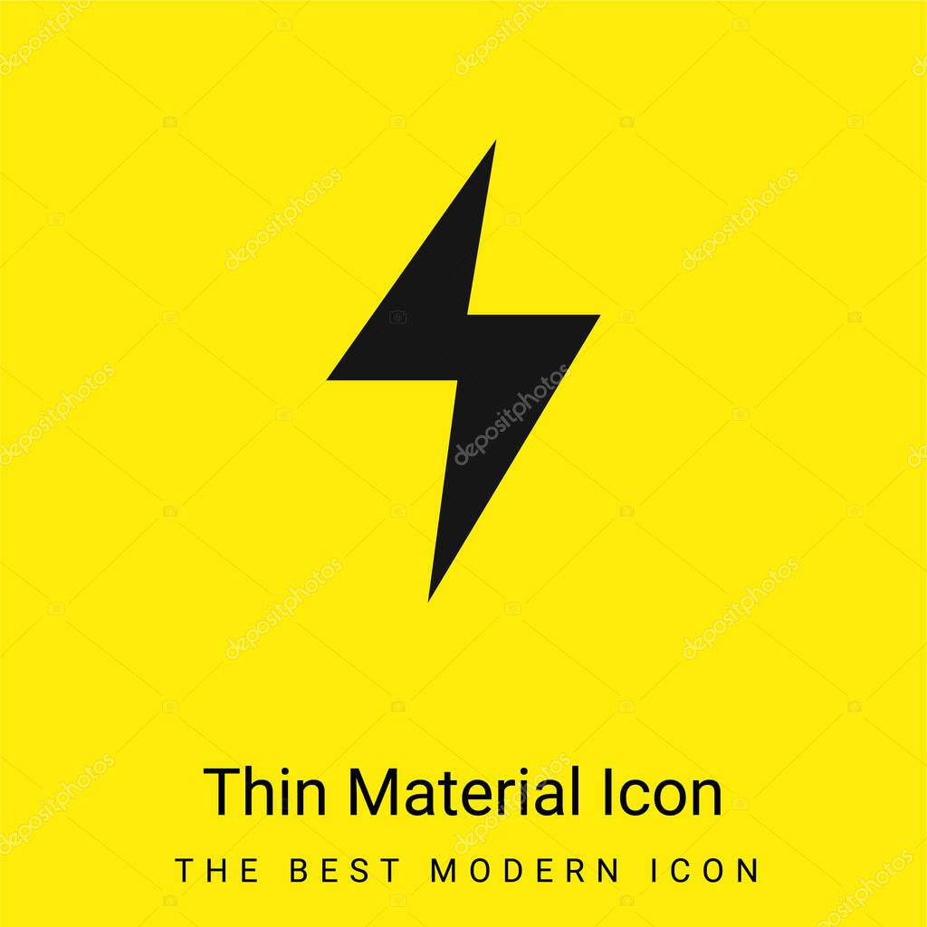 Bolt minimal bright yellow material icon