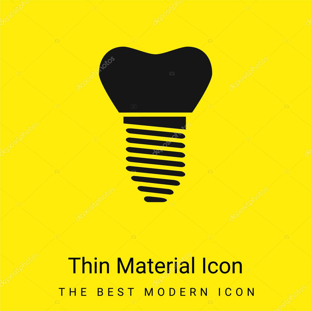 Artificial minimal bright yellow material icon
